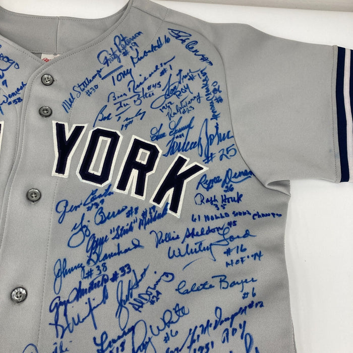 New York Yankees Legends Signed Mickey Mantle Jersey With 95 Signatures! JSA COA