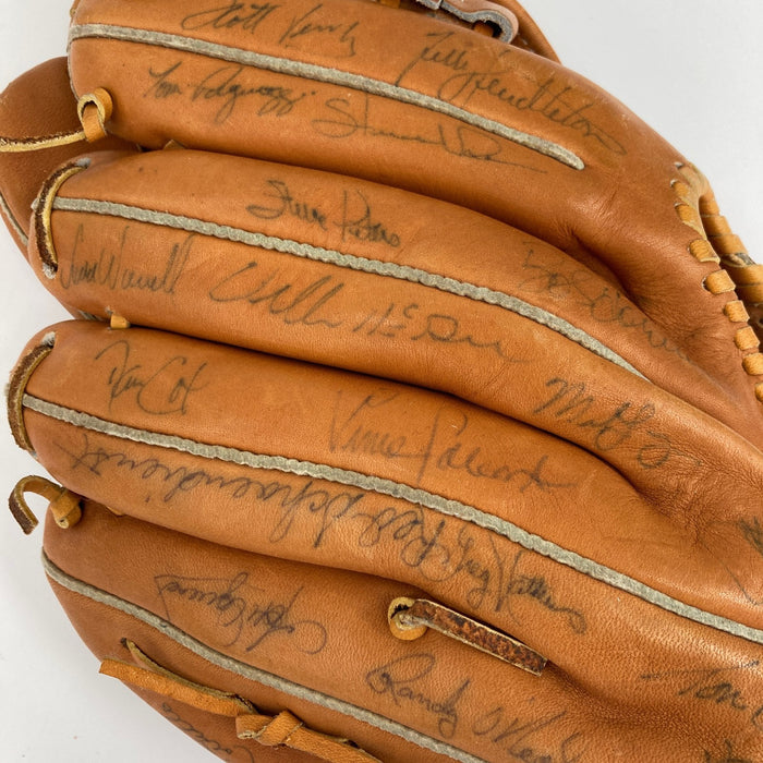 1988 St. Louis Cardinals Team Signed Baseball Glove 30 Sigs Ozzie Smith