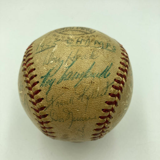 1955 Brooklyn Dodgers World Series Champs Team Signed Baseball Koufax JSA COA