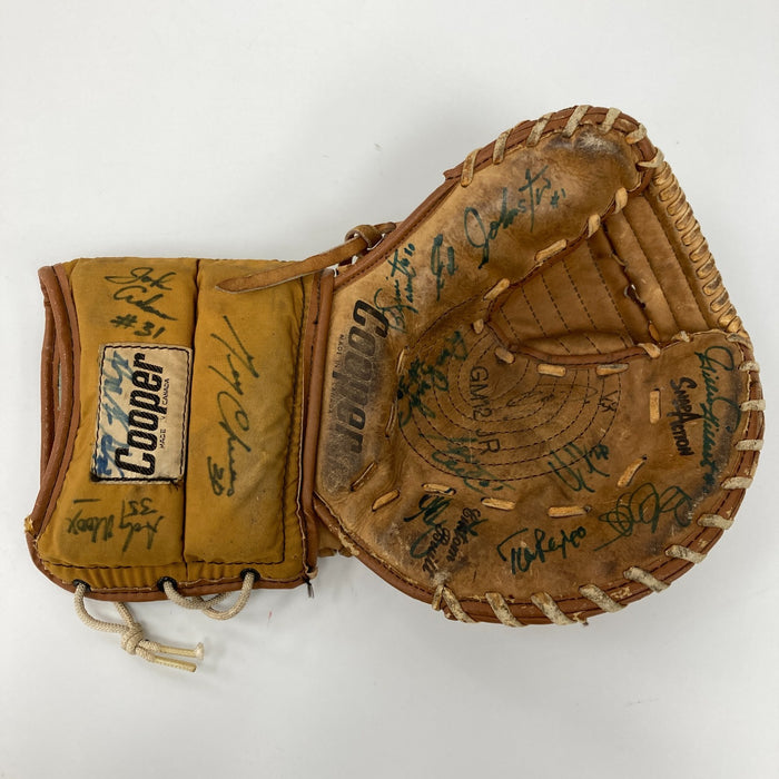 Boston Bruins Goalie Legends Multi Signed NHL Hockey Glove 14 Sigs JSA COA