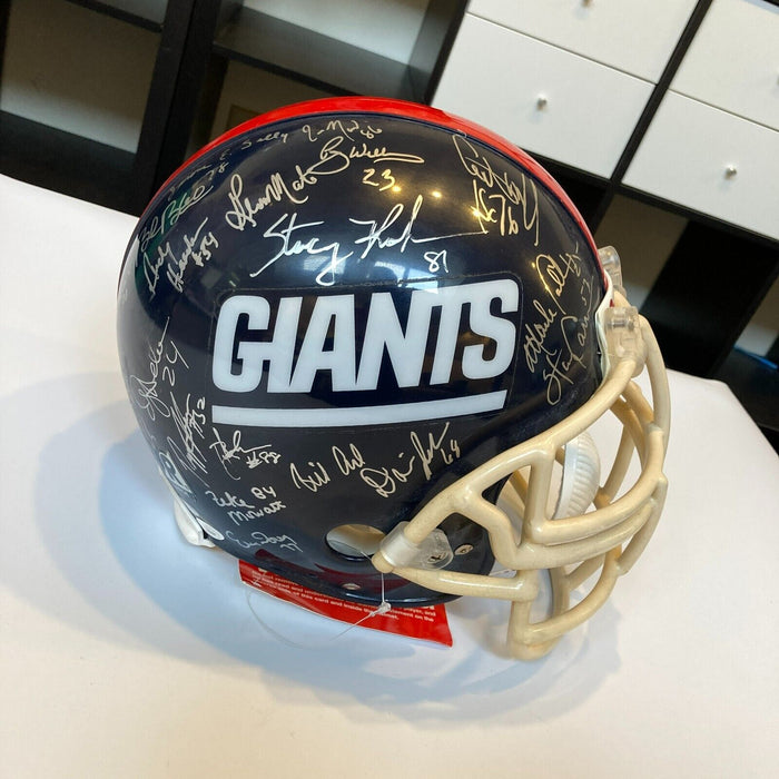 1986 New York Giants Super Bowl Champs Team Signed Full Size Helmet JSA COA