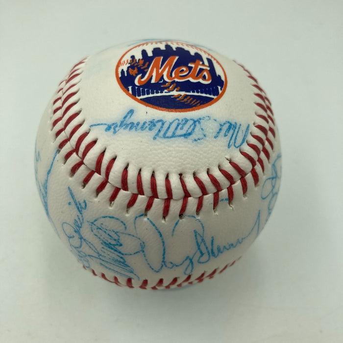 Vintage 1986 New York Mets World Series Champs Team Signed Baseball JSA COA