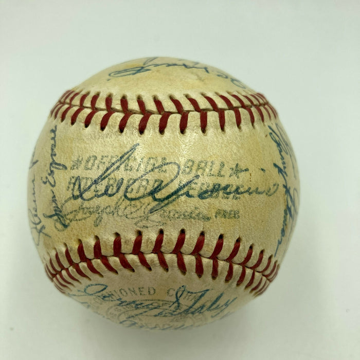 1959 Chicago White Sox AL Champs Team Signed Baseball Nellie Fox JSA COA
