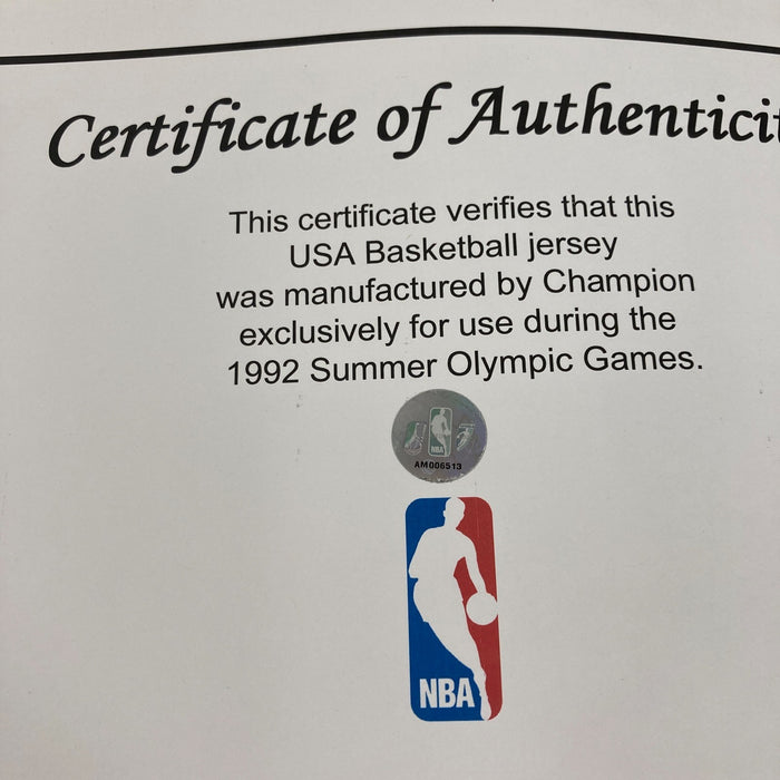 1992 Karl Malone Signed Game Issued Team USA Olympics Jersey MEARS COA & JSA