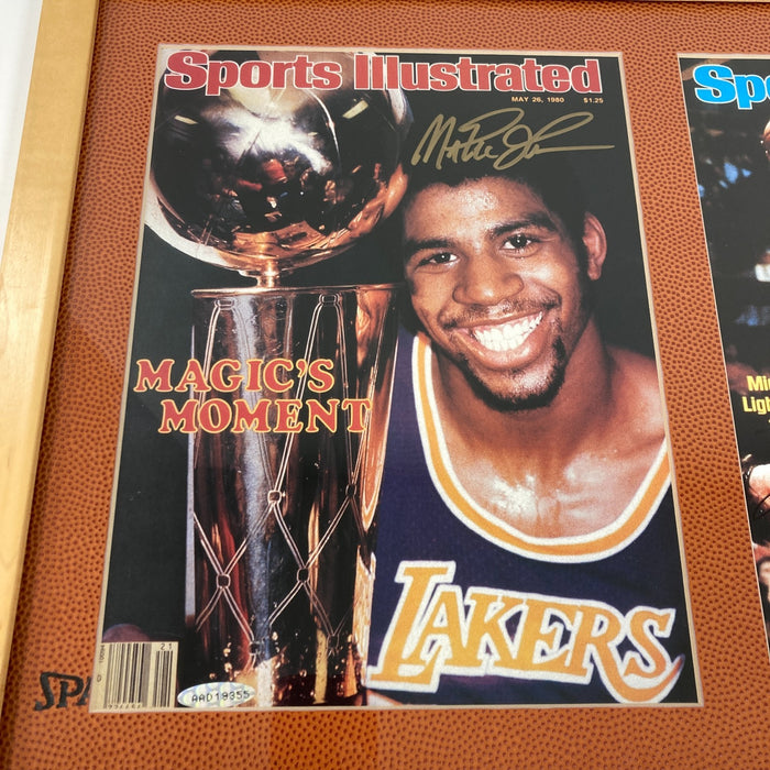 Michael Jordan, Larry Bird & Magic Johnson Signed Sports Illustrated Covers PSA