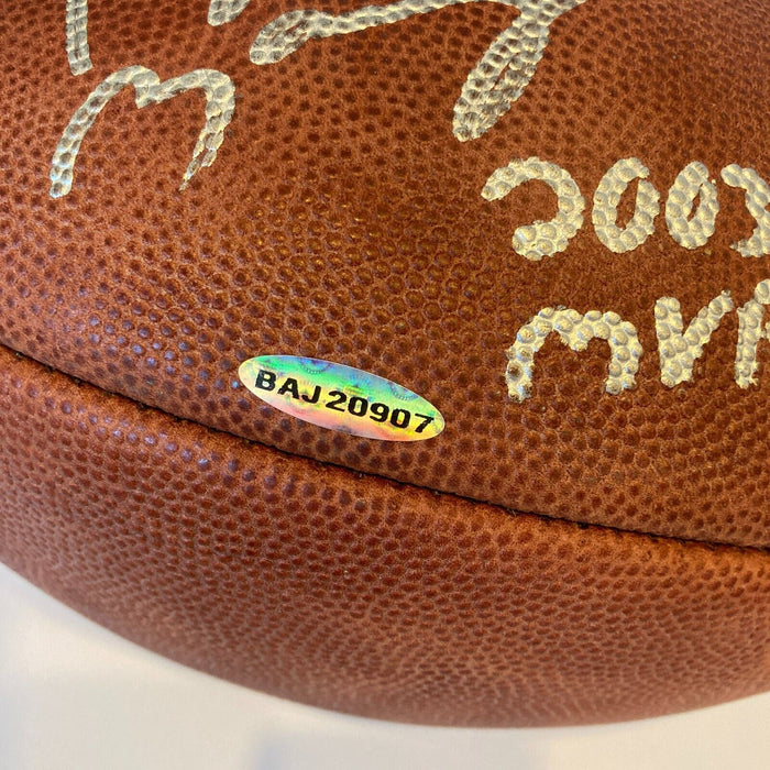 Peyton Manning "#18 2003 MVP" Signed Wilson NFL Game Football UDA Upper Deck