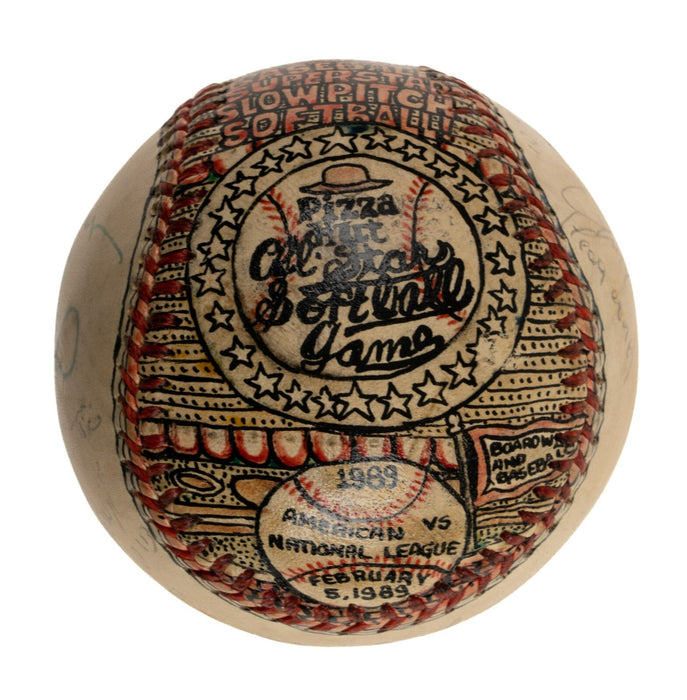 Beautiful Andre Dawson Hand Painted George Sosnak Folk Art Signed Baseball
