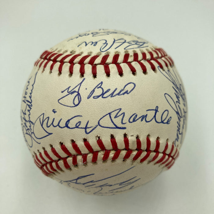 1961 New York Yankees World Series Champs Team Signed Baseball Mickey Mantle JSA