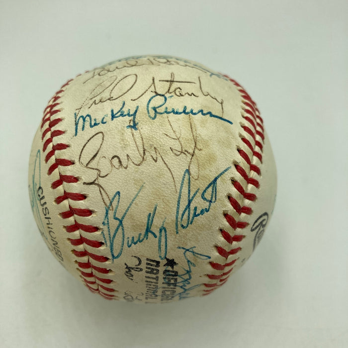 1977 New York Yankees World Series Champs Team Signed Baseball JSA COA