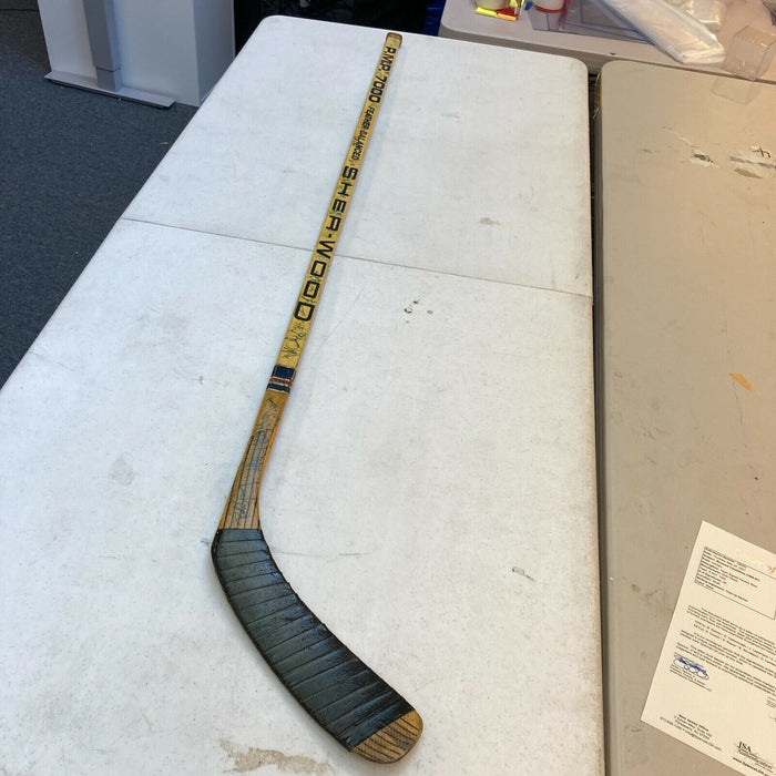 1986-87 Montreal Canadiens Team Signed Game Used Hockey Stick JSA COA