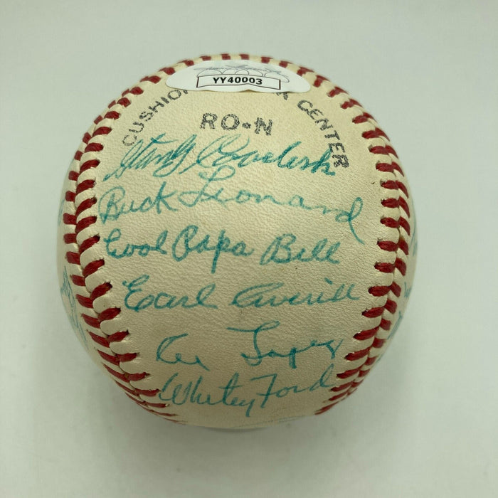 Beautiful 1977 Hall Of Fame Induction Multi Signed Baseball 23 Sigs JSA COA