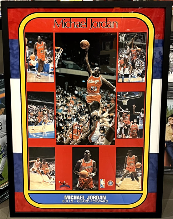 Michael Jordan Rookie Signed 1986 Fleer Starline Poster Huge Signature Beckett