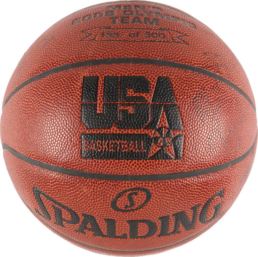 Kobe Bryant & Lebron James 2008 Team USA Signed Basketball Olympics PSA DNA