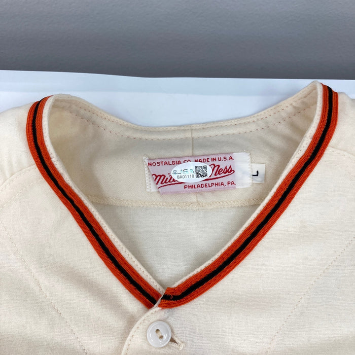 Willie Mays Signed New York Giants Authentic Mitchell & Ness Jersey JSA COA