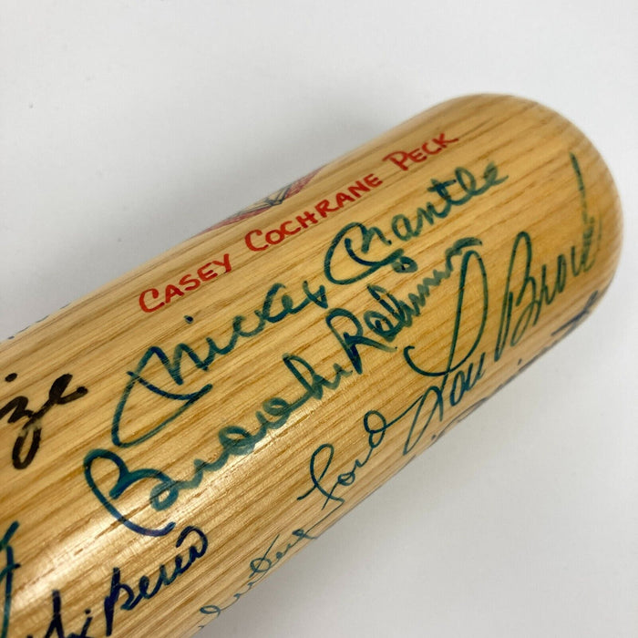 Mickey Mantle Ted Williams Hall Of Fame Multi Signed Bat 53 Sigs Beckett COA