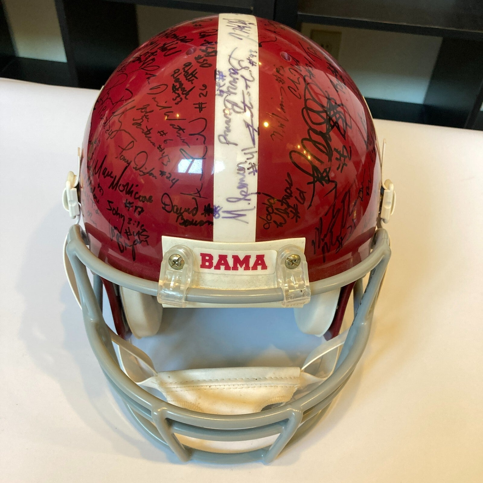 authentic alabama football helmet 1998 University Of Alabama Team Signed Authentic Football Helmet — Showpieces Sports