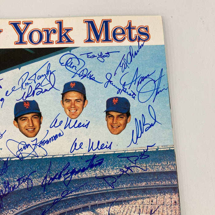 1969 NY Mets World Series Champs Team Signed Yearbook JSA COA