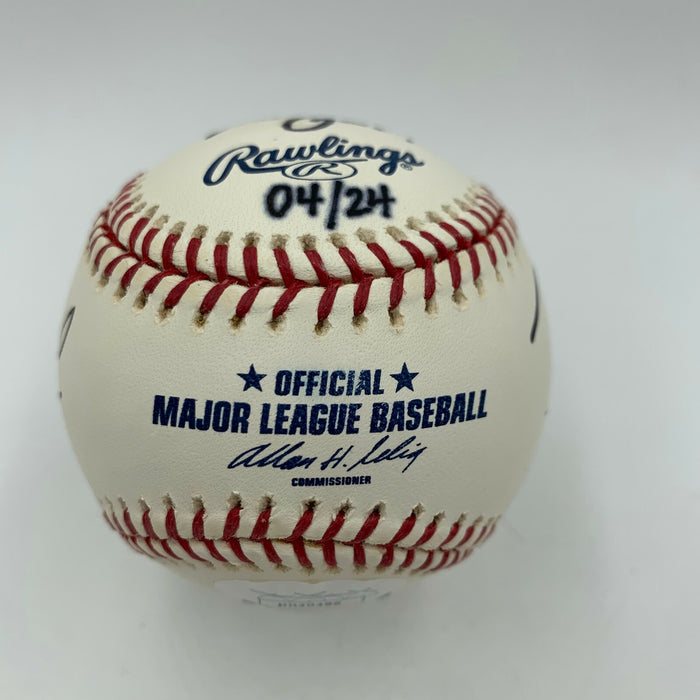 Dario Franchitti Juan Pablo Montoya Reed Sorenson Nascar Signed Baseball JSA COA
