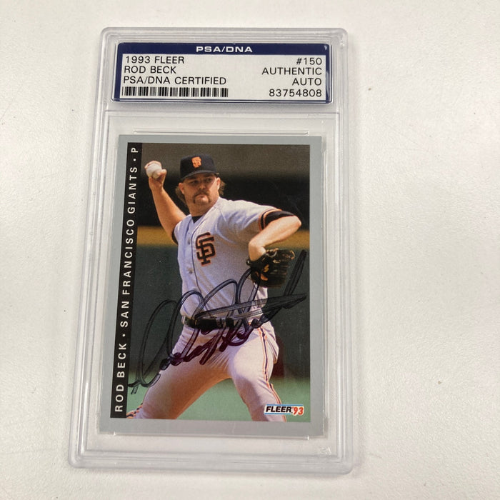 1993 Fleer Rod Beck Signed Baseball Card Auto PSA DNA