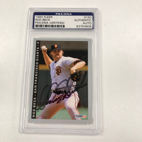 1993 Fleer Rod Beck Signed Baseball Card Auto PSA DNA
