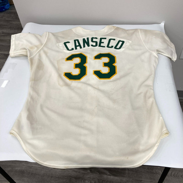 Jose Canseco Signed 1990 Authentic Game Issued Oakland A's Jersey Phil Wood COA