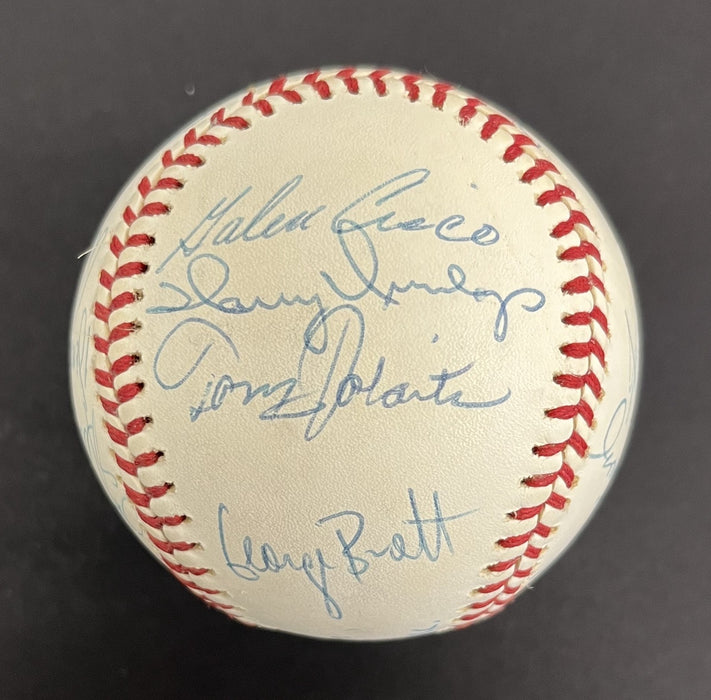1975 Kansas City Royals Team Signed Baseball George Brett Rookie Beckett COA