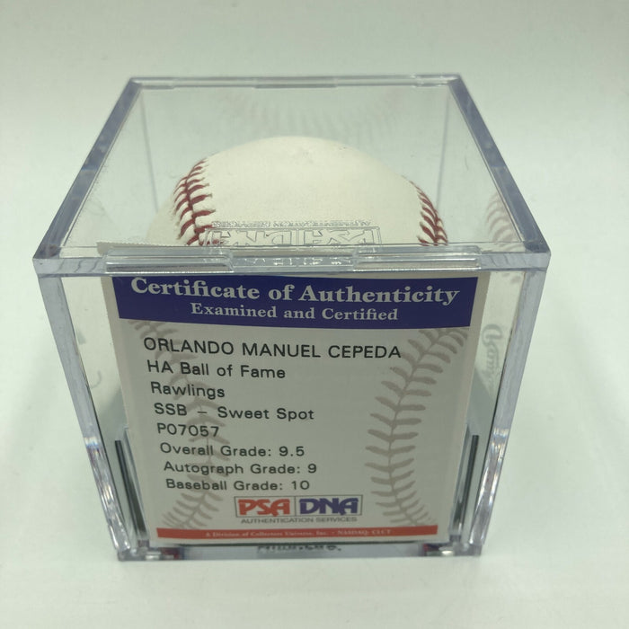 Orlando Manuel Cepeda Signed Major League Baseball PSA DNA Graded MINT+ 9.5