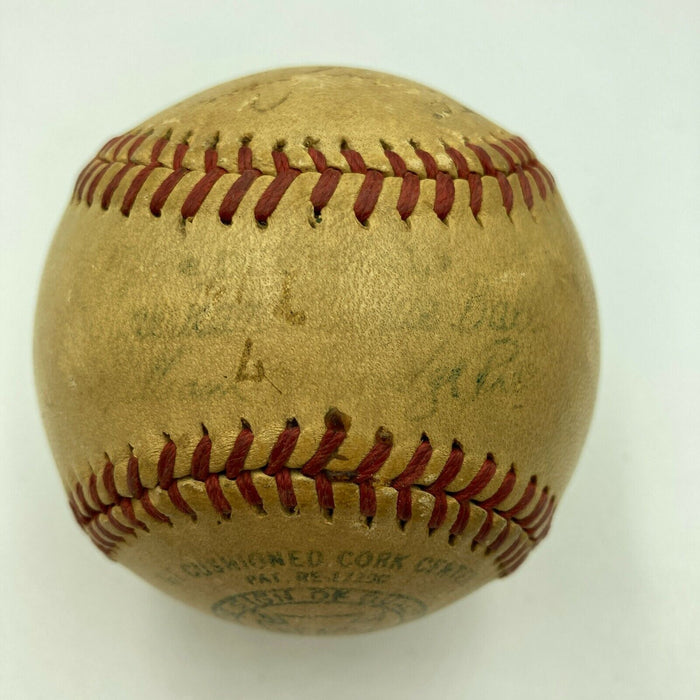 1946 Cleveland Indians Team Signed Official American League Harridge Baseball