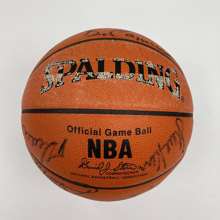 1997-98 Chicago Bulls NBA Champs Team Signed Game Basketball The Last Dance JSA