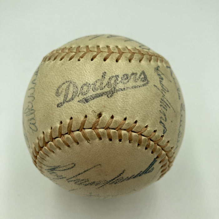 1955 Brooklyn Dodgers W.S. Champs Team Signed Baseball Jackie Robinson PSA & JSA