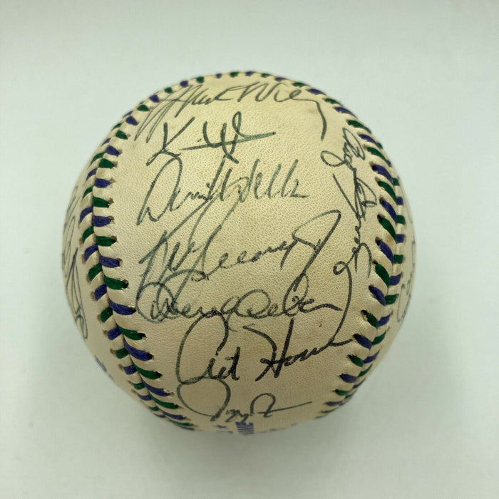 Derek Jeter Ken Griffey Jr. 1998 All Star Game Team Signed Baseball JSA COA