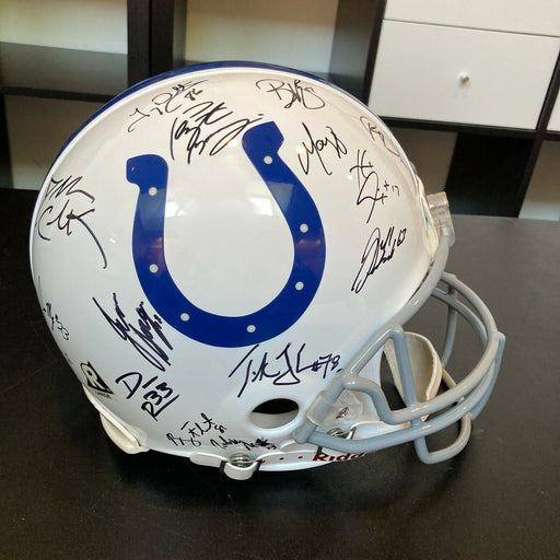 2005 Indianapolis Colts Team Signed Authentic Helmet Peyton Manning JSA COA