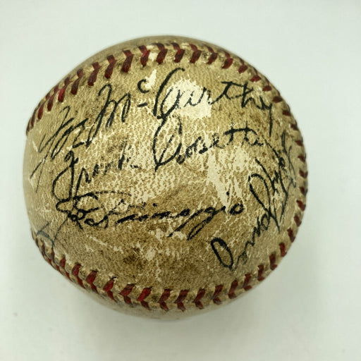 1936 Joe Dimaggio Rookie Signed Game Used Baseball With Joe Mccarthy JSA COA
