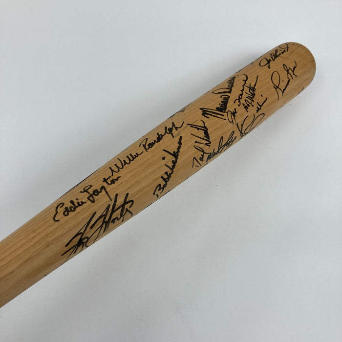 1996 New York Yankees World Series Champs Team Signed Bat Derek Jeter PSA DNA