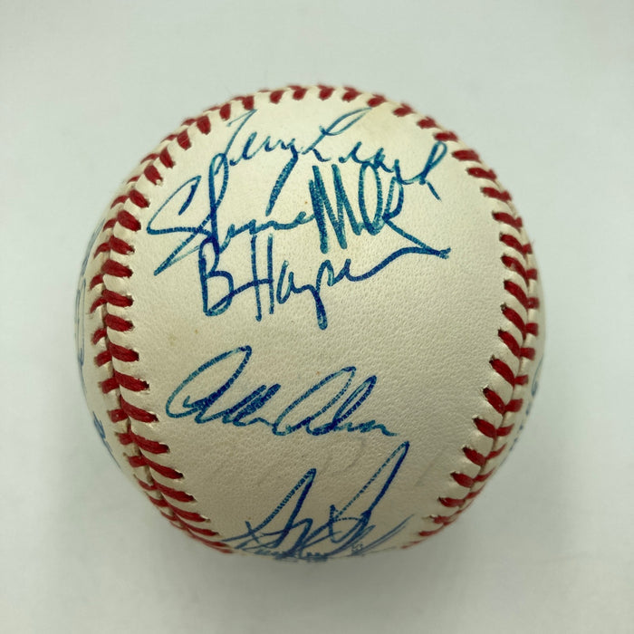 1991 Minnesota Twins World Series Champs Team Signed Baseball JSA COA 31 Sigs