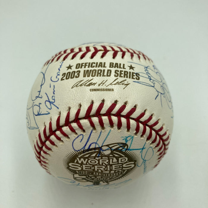 2003 New York Yankees Team Signed World Series Baseball Derek Jeter JSA COA