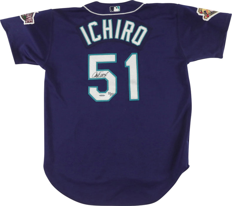 Ichiro Suzuki Rookie Signed 2001 Seattle Mariners Authentic Jersey UDA & PSA DNA