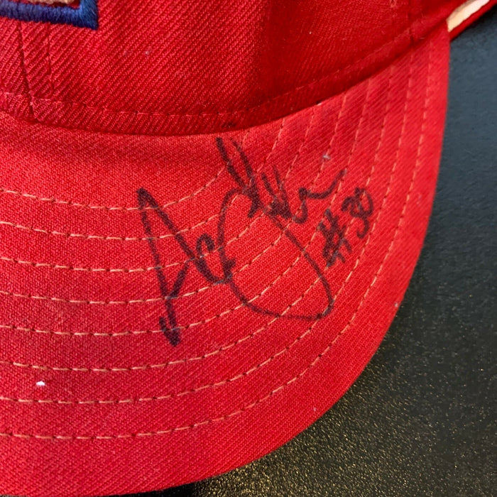 Aaron Sele Signed Game Used 1999 Texas Rangers Hat Cap With JSA COA