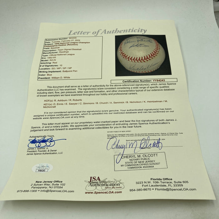 1950 Philadelphia Phillies Whiz Kids NL Champions Team Signed Baseball JSA COA