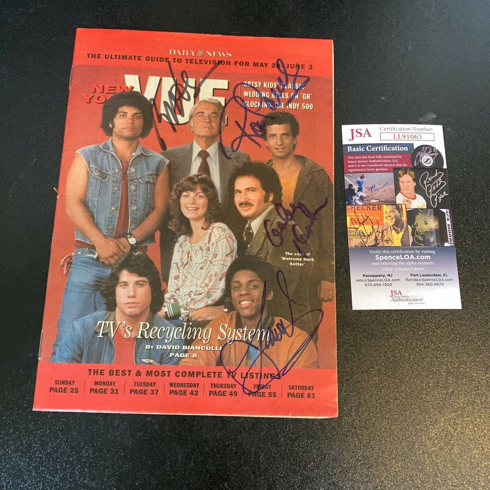 Welcome Back Kotter Cast Signed Magazine Robert Hegyes Palillo Kaplan JSA COA