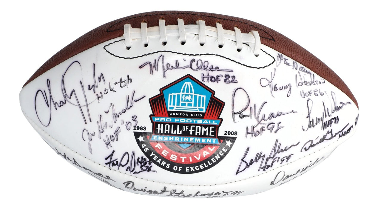 2008 Hall Of Fame Induction Multi Signed NFL Football 34 Sigs Beckett COA