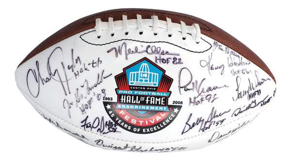 2008 Hall Of Fame Induction Multi Signed NFL Football 34 Sigs Beckett COA