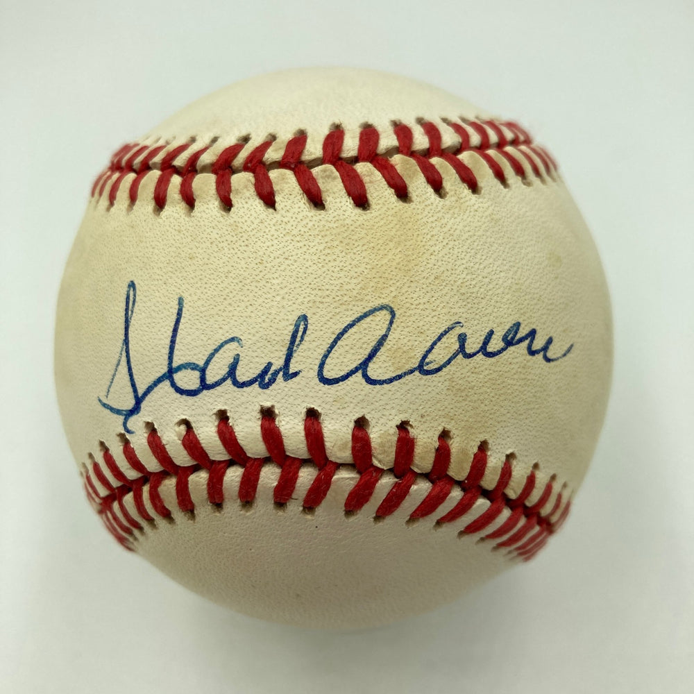 Hank Aaron Signed Official National League Baseball PSA DNA Certified
