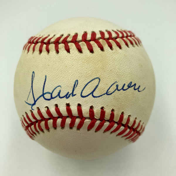 Hank Aaron Signed Official National League Baseball PSA DNA Certified