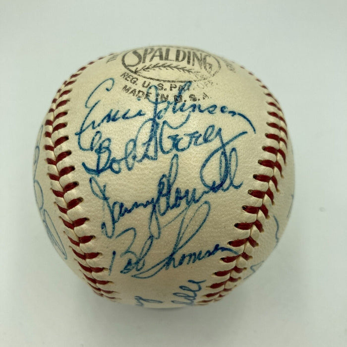 Stunning  1956-1957 Milwaukee Braves Team Signed NL Baseball Hank Aaron JSA COA