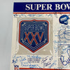 1990 New York Giants Super Bowl Champs Team Signed Commemorative Patch JSA COA