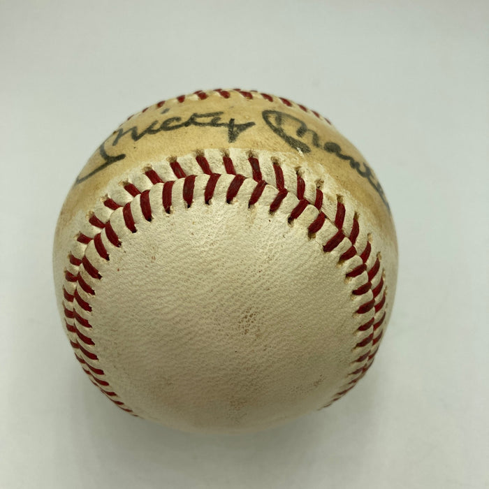 Mickey Mantle Playing Days Signed 1960's American League Joe Cronin Baseball JSA