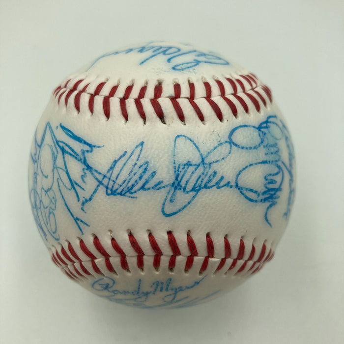 Vintage 1986 New York Mets World Series Champs Team Signed Baseball JSA COA