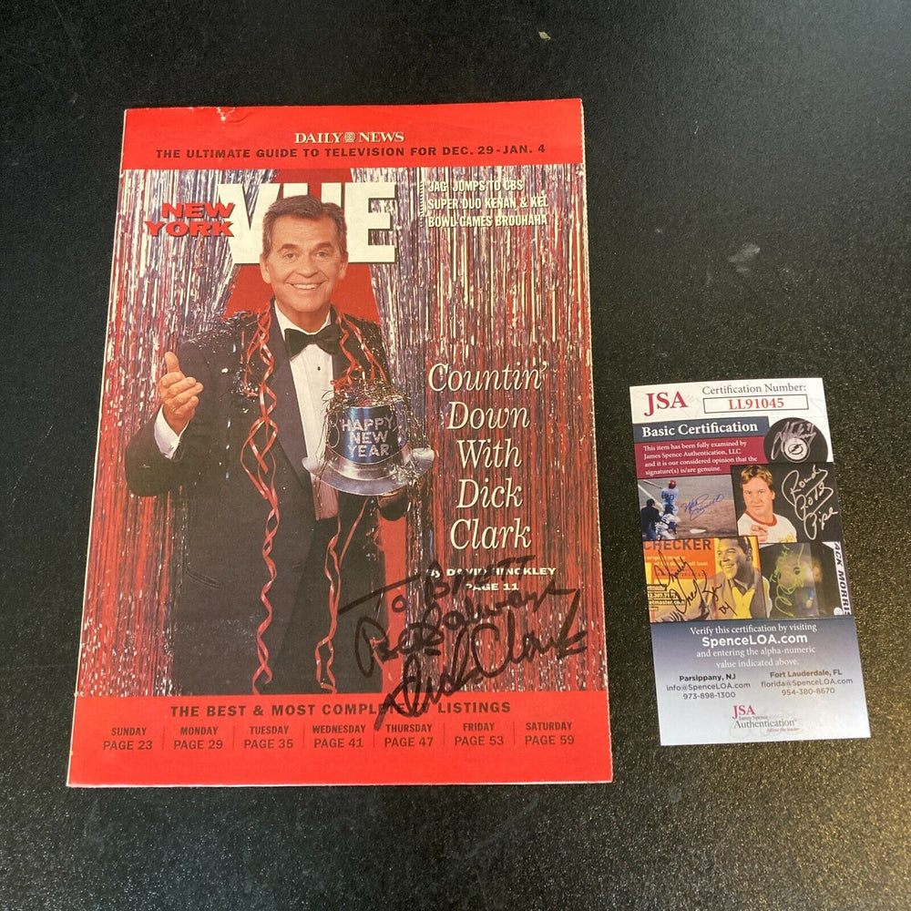 Dick Clark Signed Autographed Vintage Magazine With JSA COA