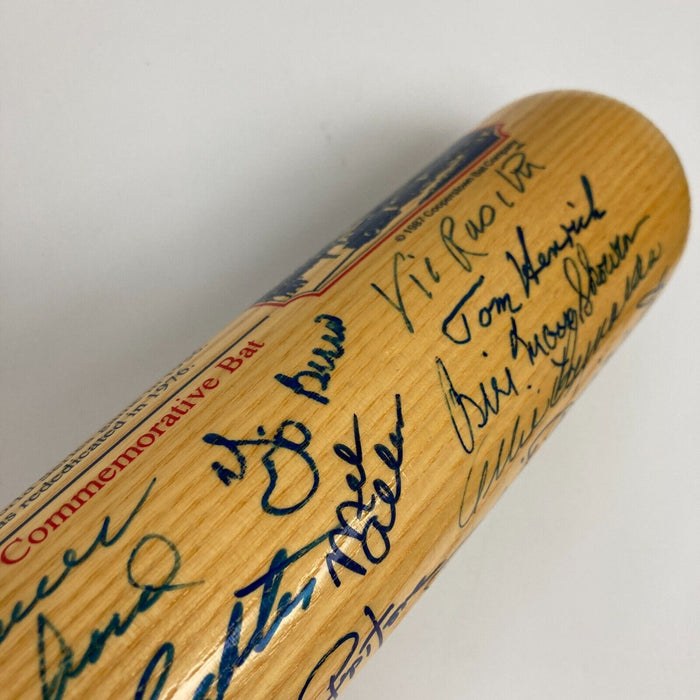 Beautiful New York Yankees HOF Legends Signed Baseball Bat With 55 Sigs! JSA COA